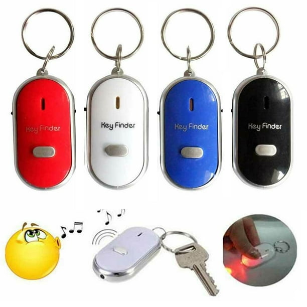 Wireless Whistle Sensor Key Finder Smart Key Finder Anti-Lost Whistle Sensor Keychain Tracker LED Whistle Clap Locator Locator